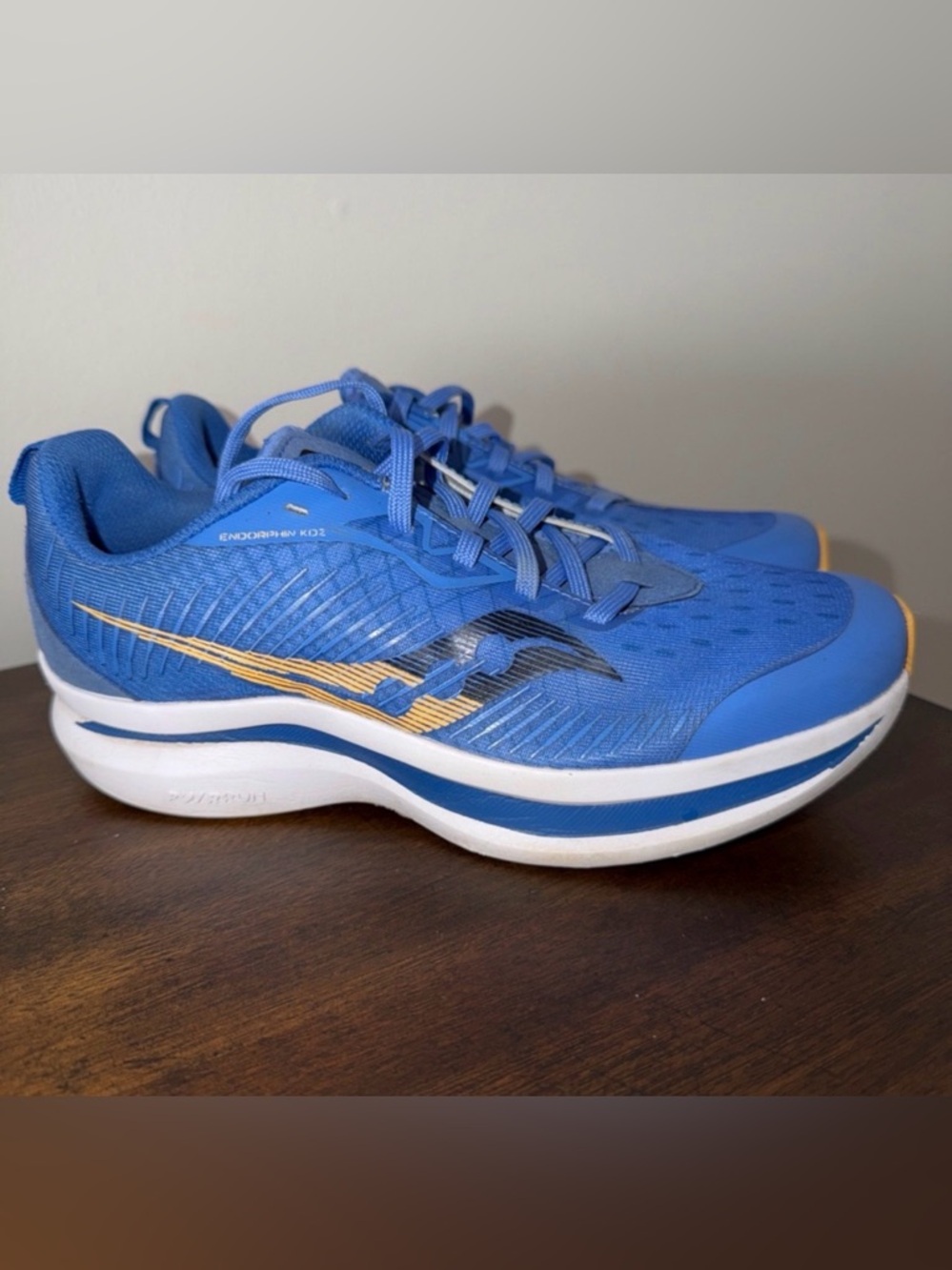 Saucony Blue and Yellow Kids' Sneakers fits 6.5